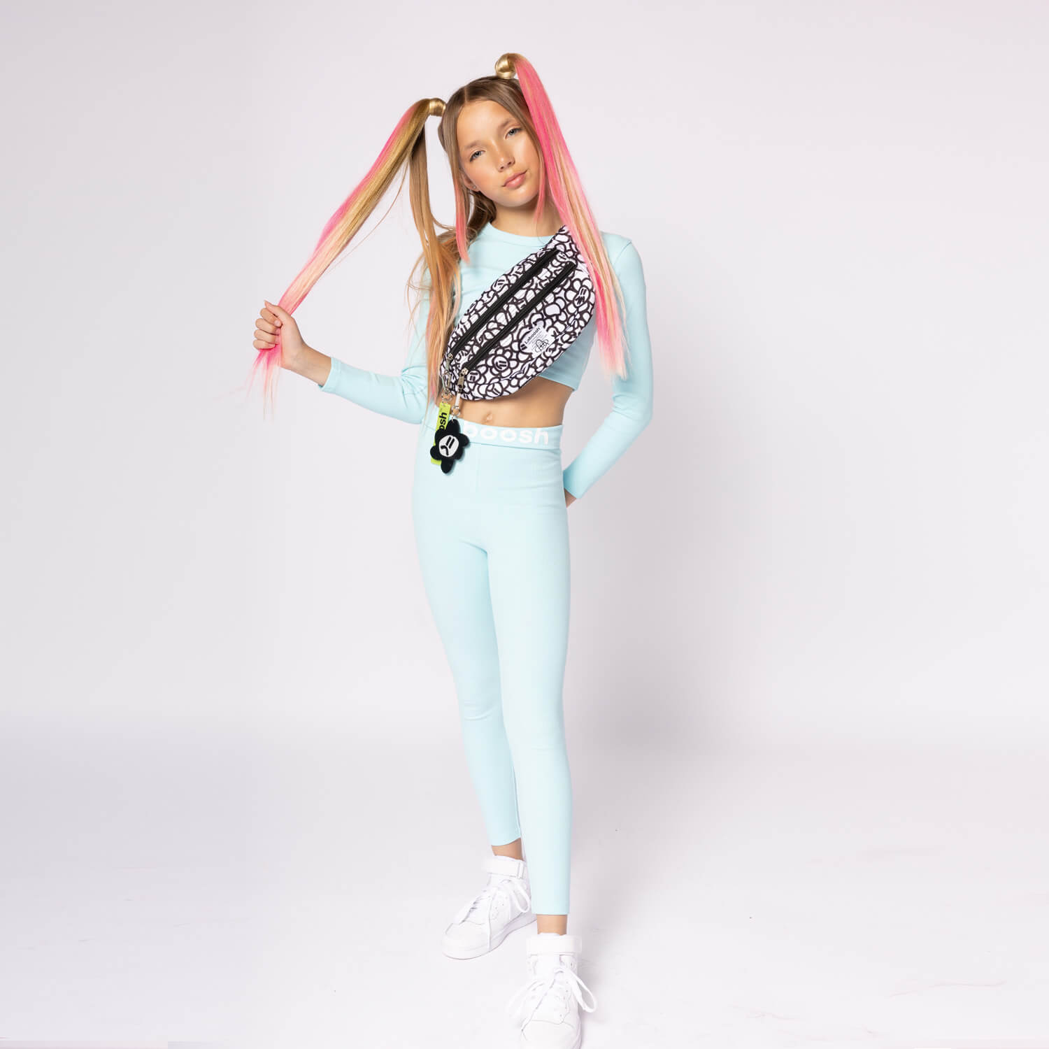 SPORTY COTTON RIBBED LEGGINGS - LONG