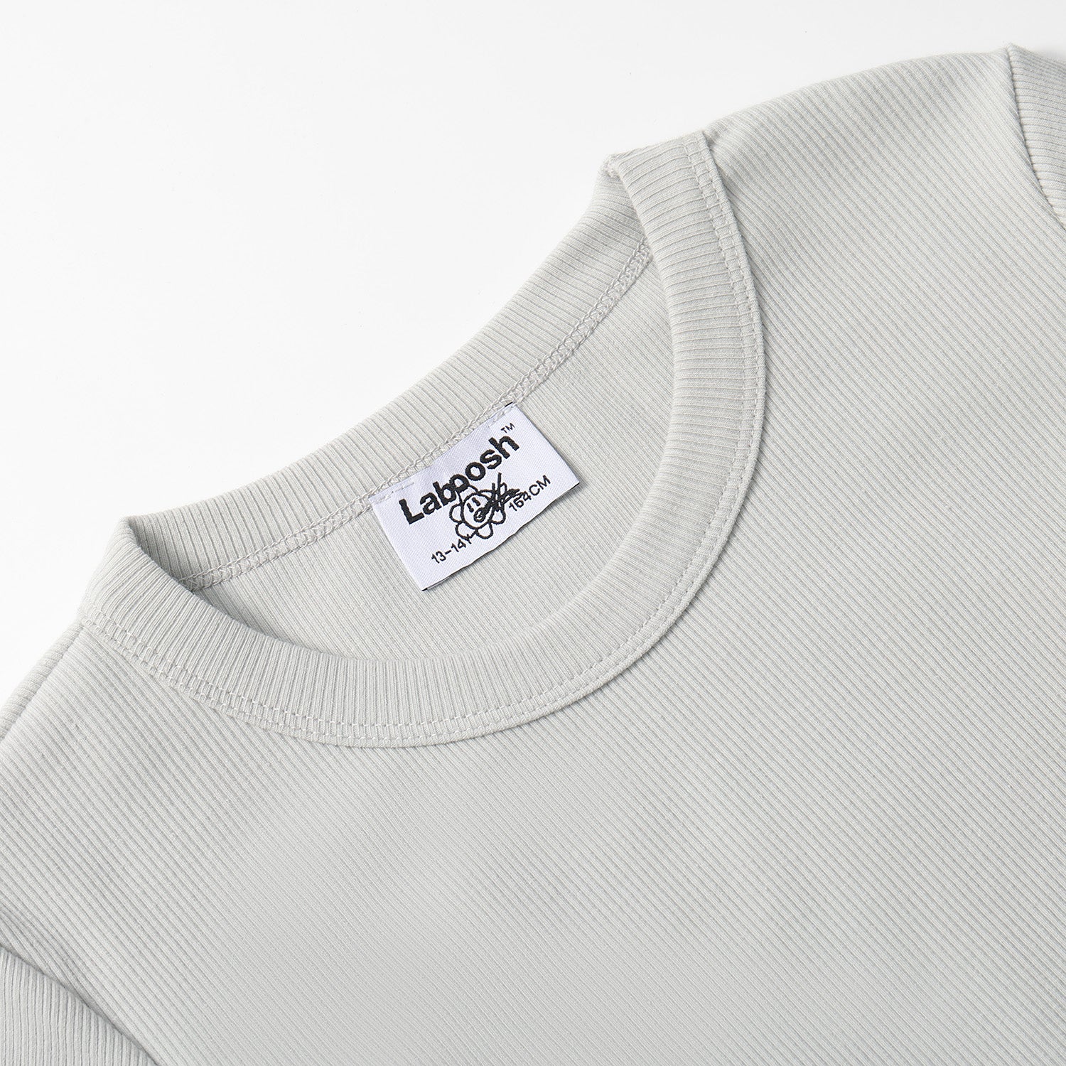 SPORTY COTTON RIBBED CROP TOP - LONG SLEEVE