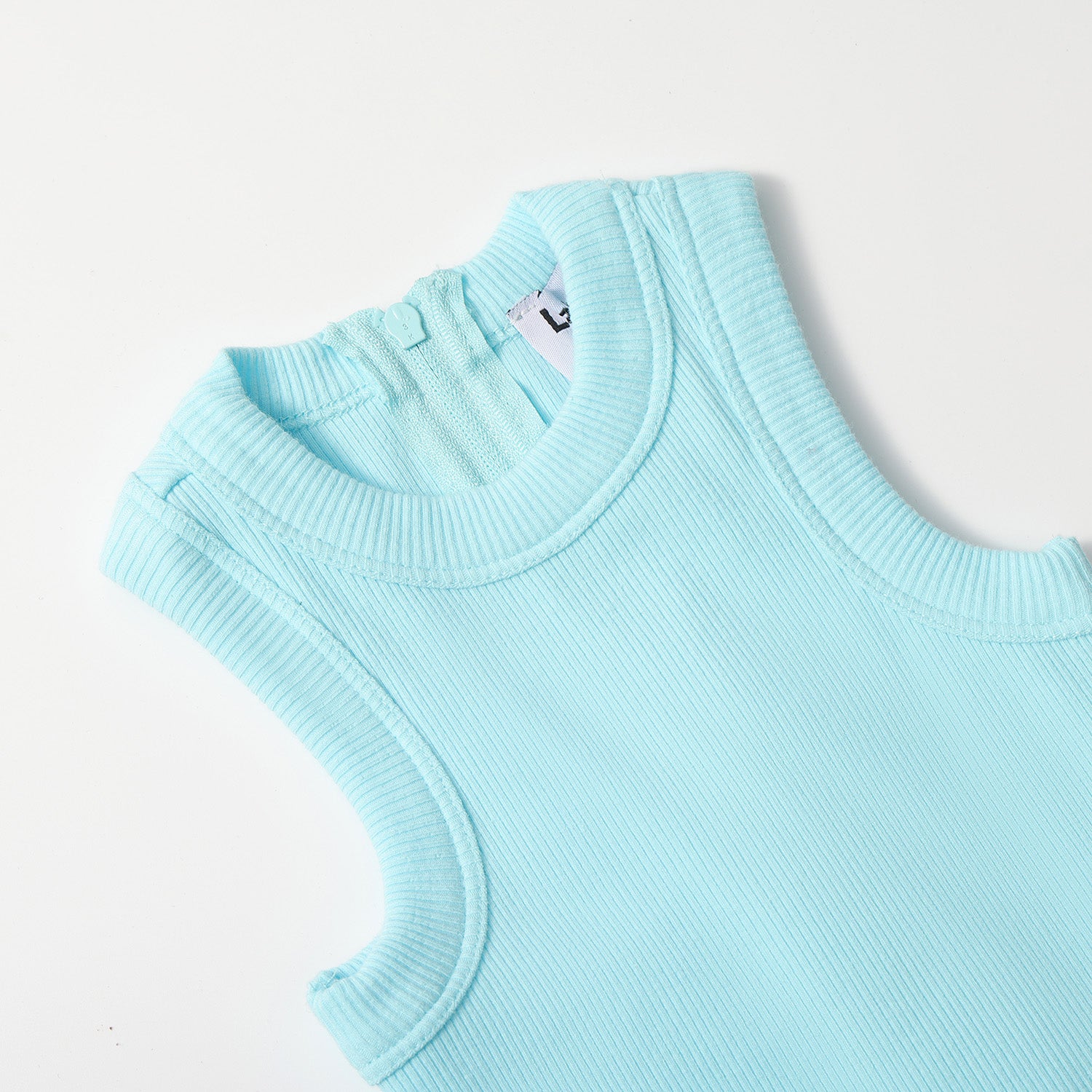 SPORTY COTTON RIBBED ONESIE LONG