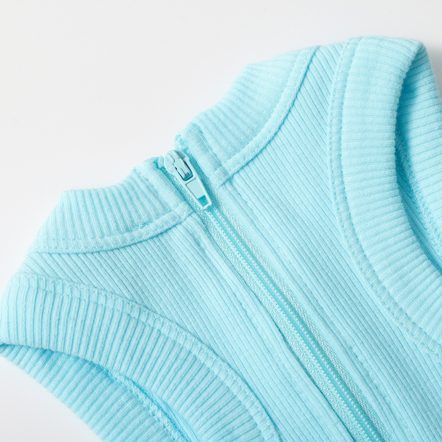 SPORTY COTTON RIBBED ONESIE LONG