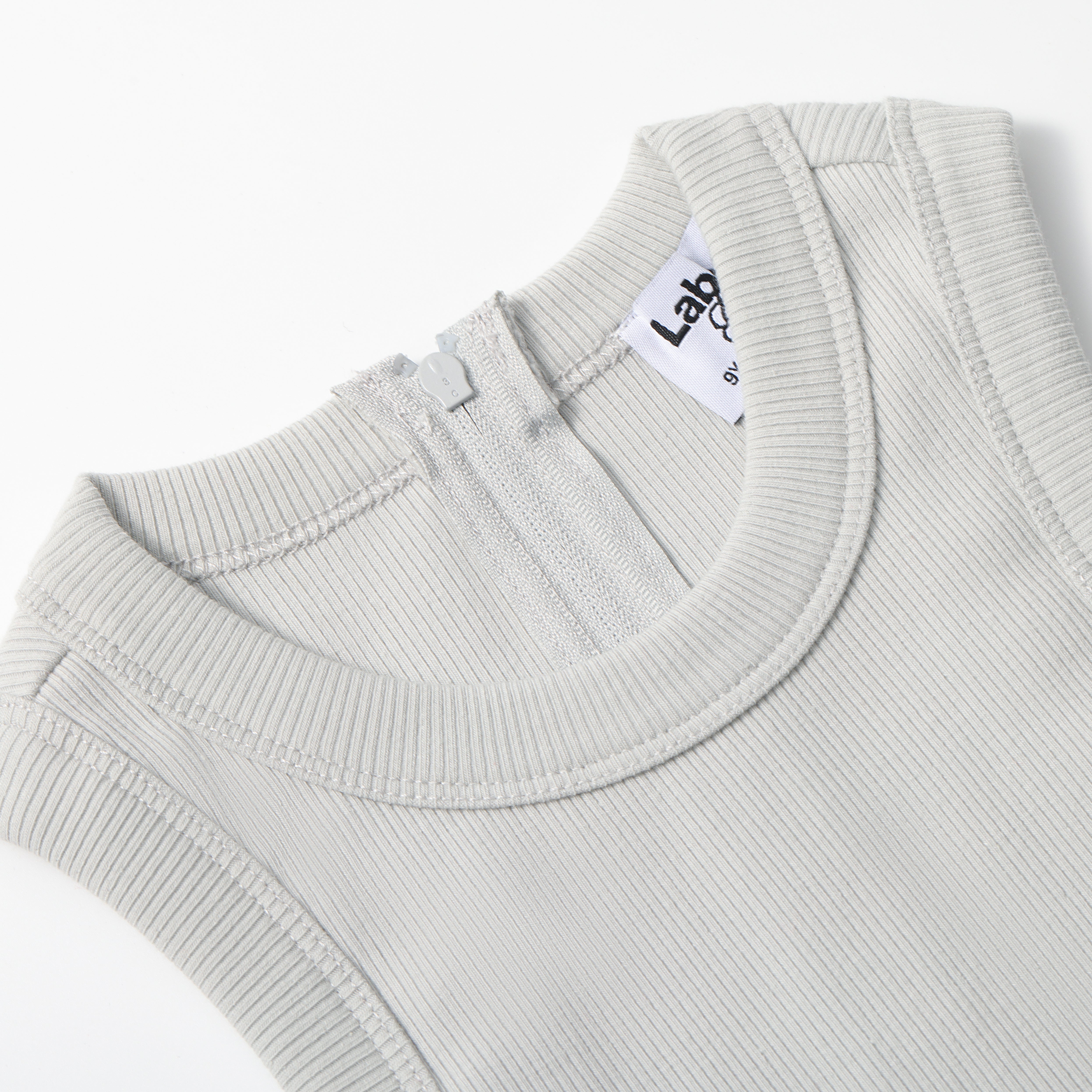 SPORTY COTTON RIBBED ONESIE LONG