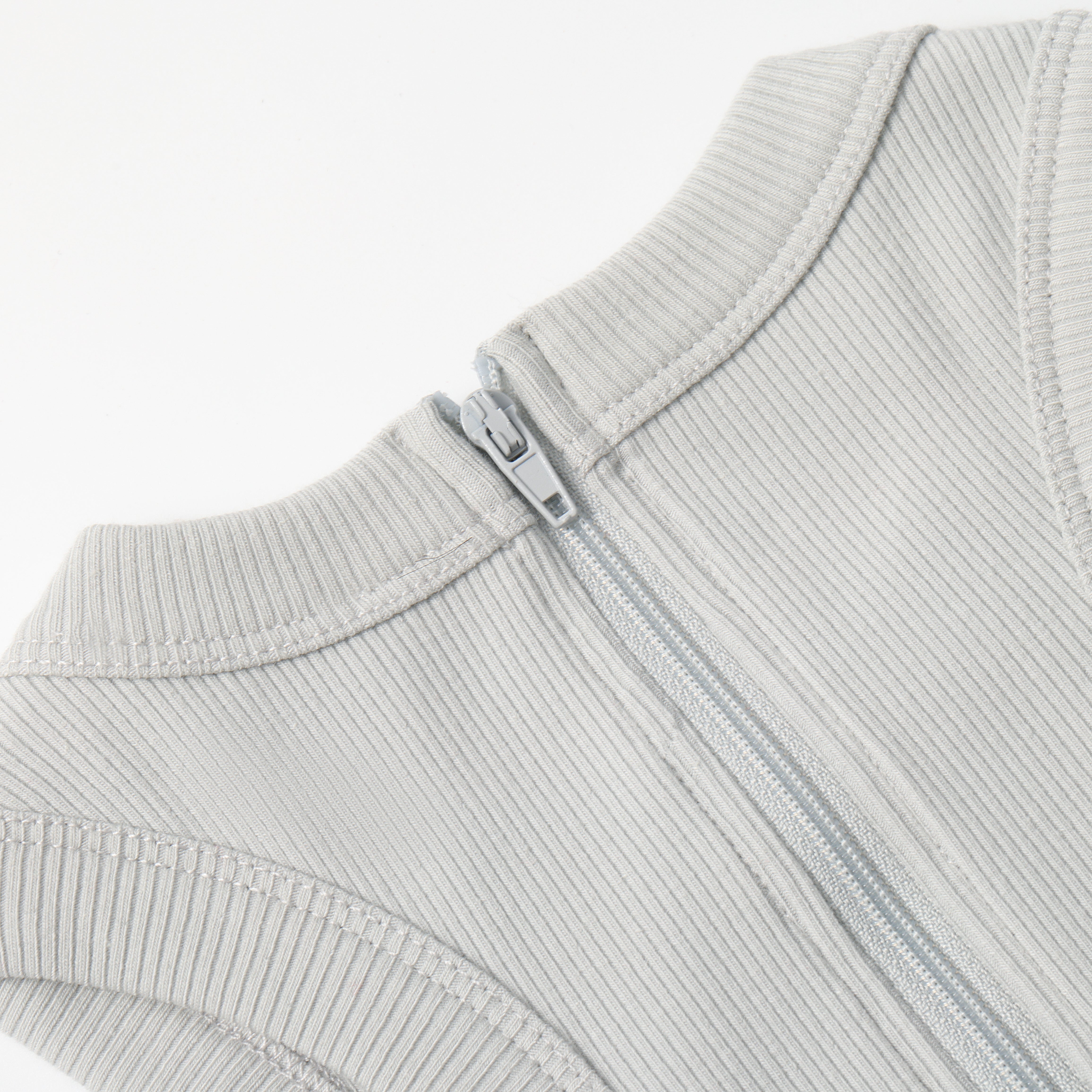SPORTY COTTON RIBBED ONESIE LONG