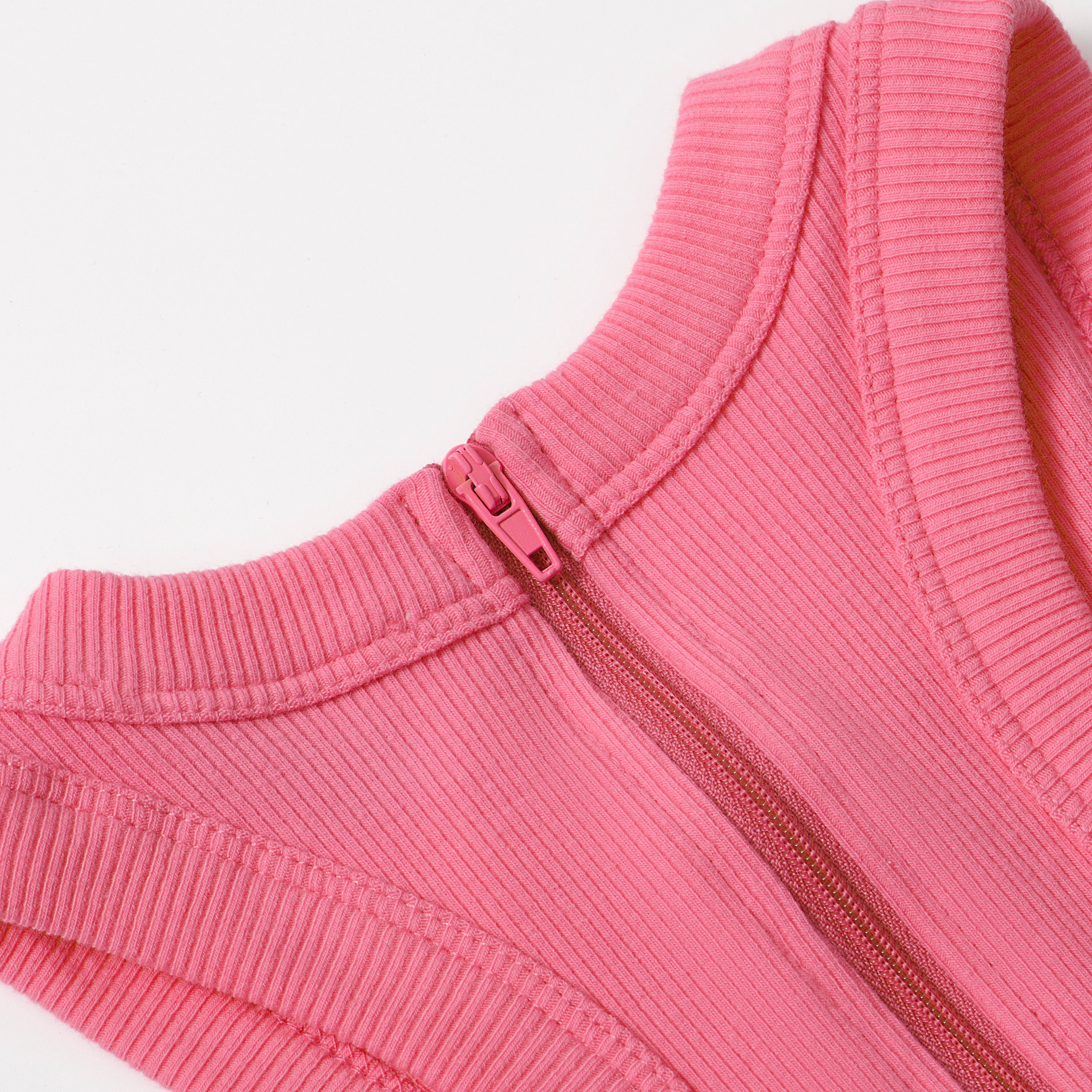 SPORTY COTTON RIBBED ONESIE LONG
