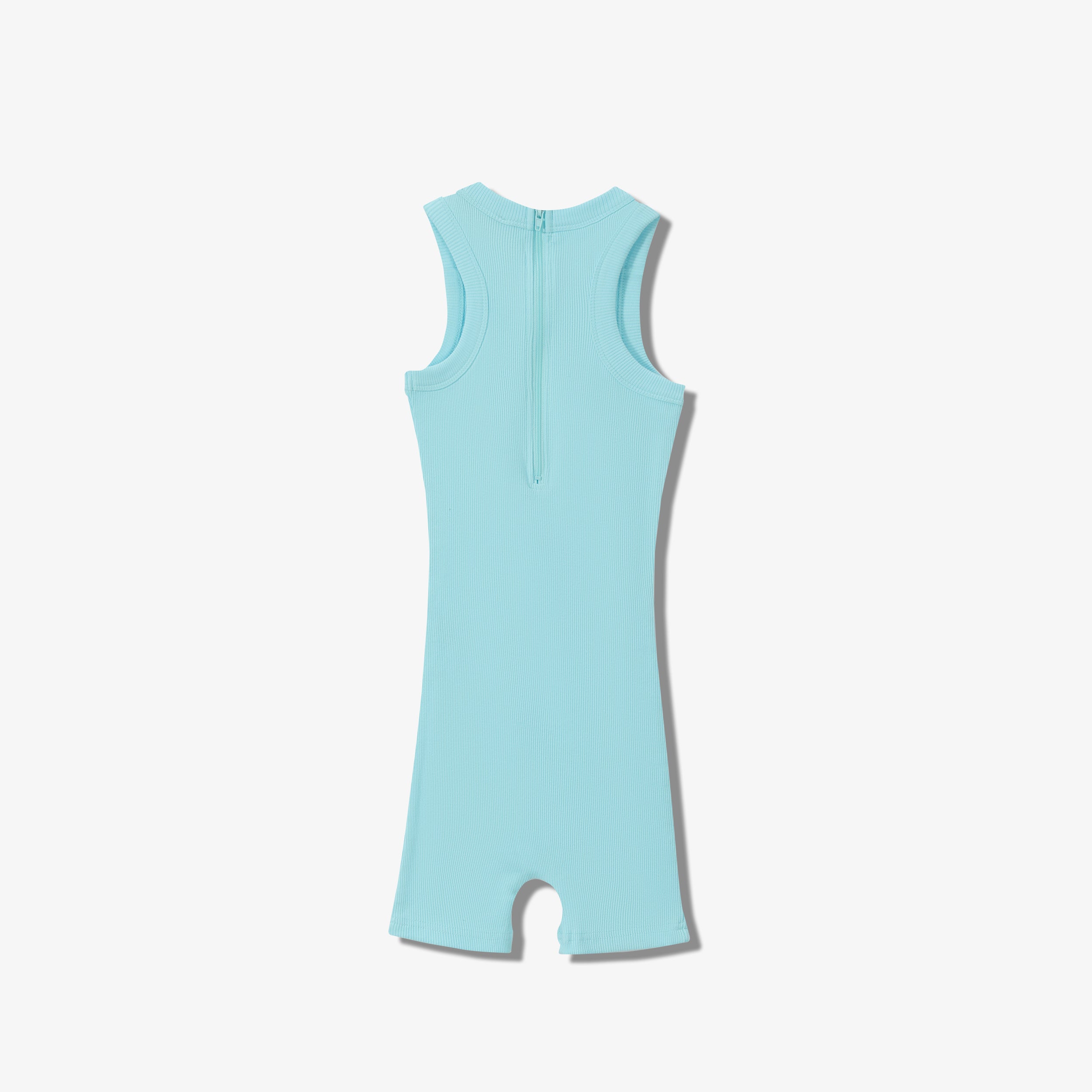SPORTY COTTON RIBBED ROMPER SHORT