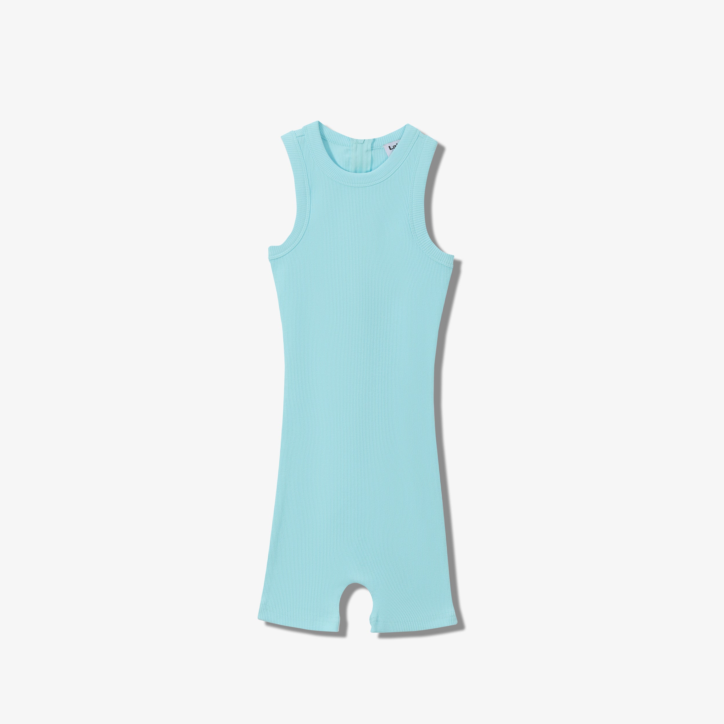 SPORTY COTTON RIBBED ROMPER SHORT