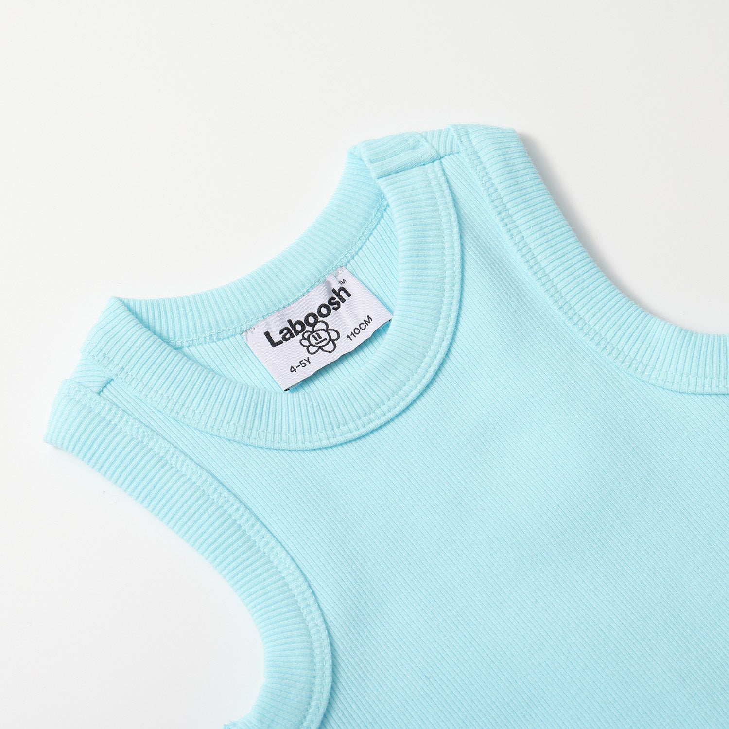 فستان مضلع من القطن الأساسي - بدون أكمام