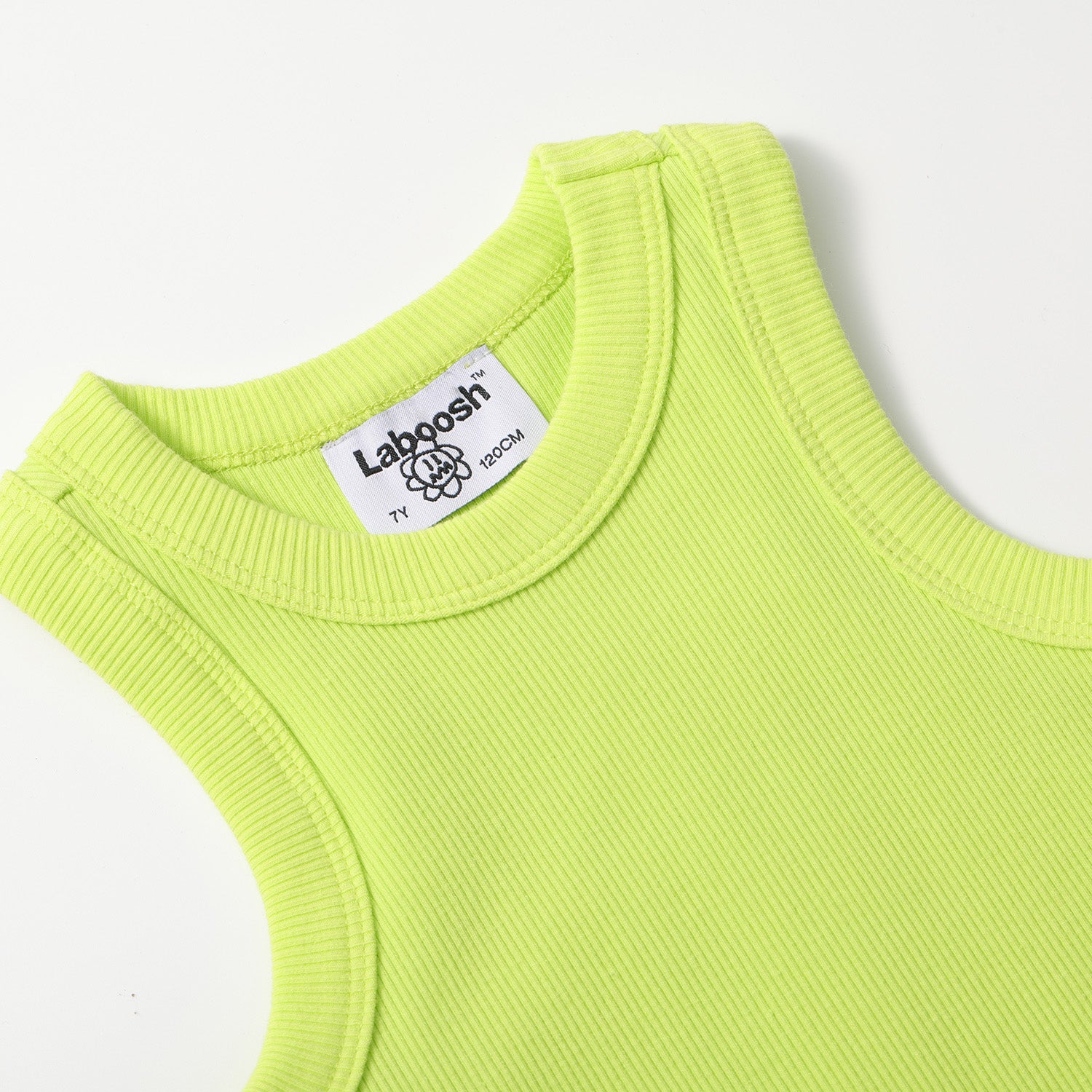 SPORTY COTTON RIBBED RUCHED DRESS -  SLEEVELESS