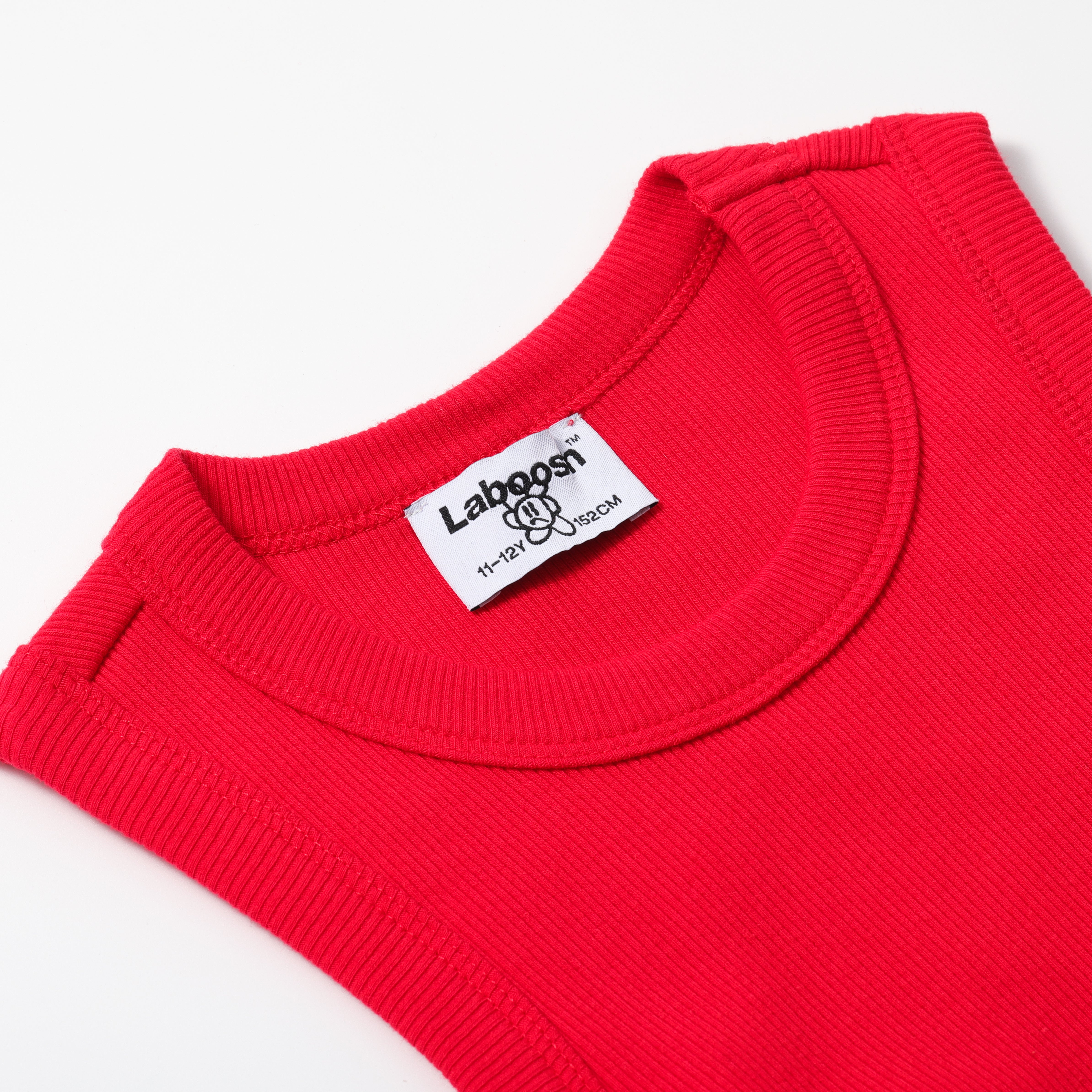 فستان مضلع من القطن الأساسي - بدون أكمام