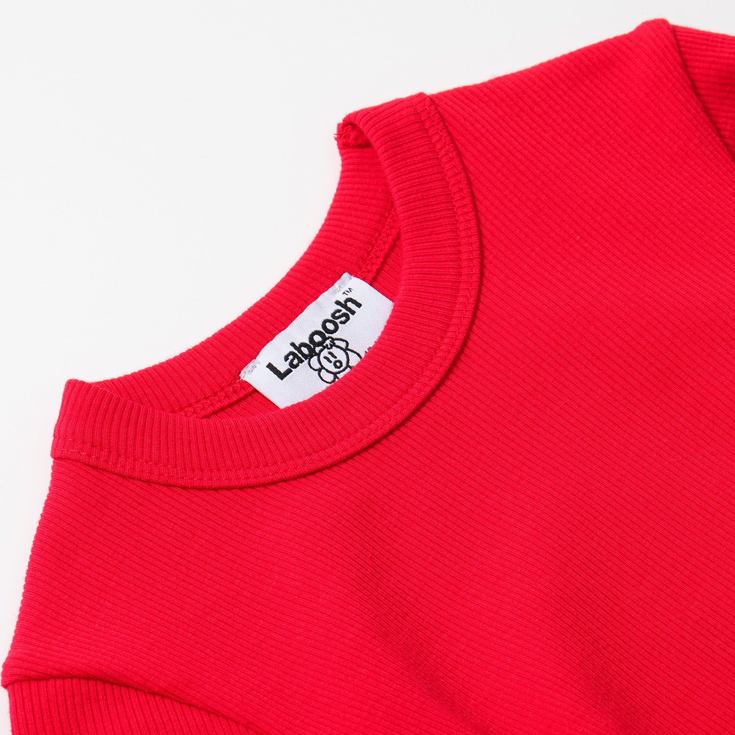 SPORTY COTTON RIBBED  SHORT SLEEVE RUCHED DRESS