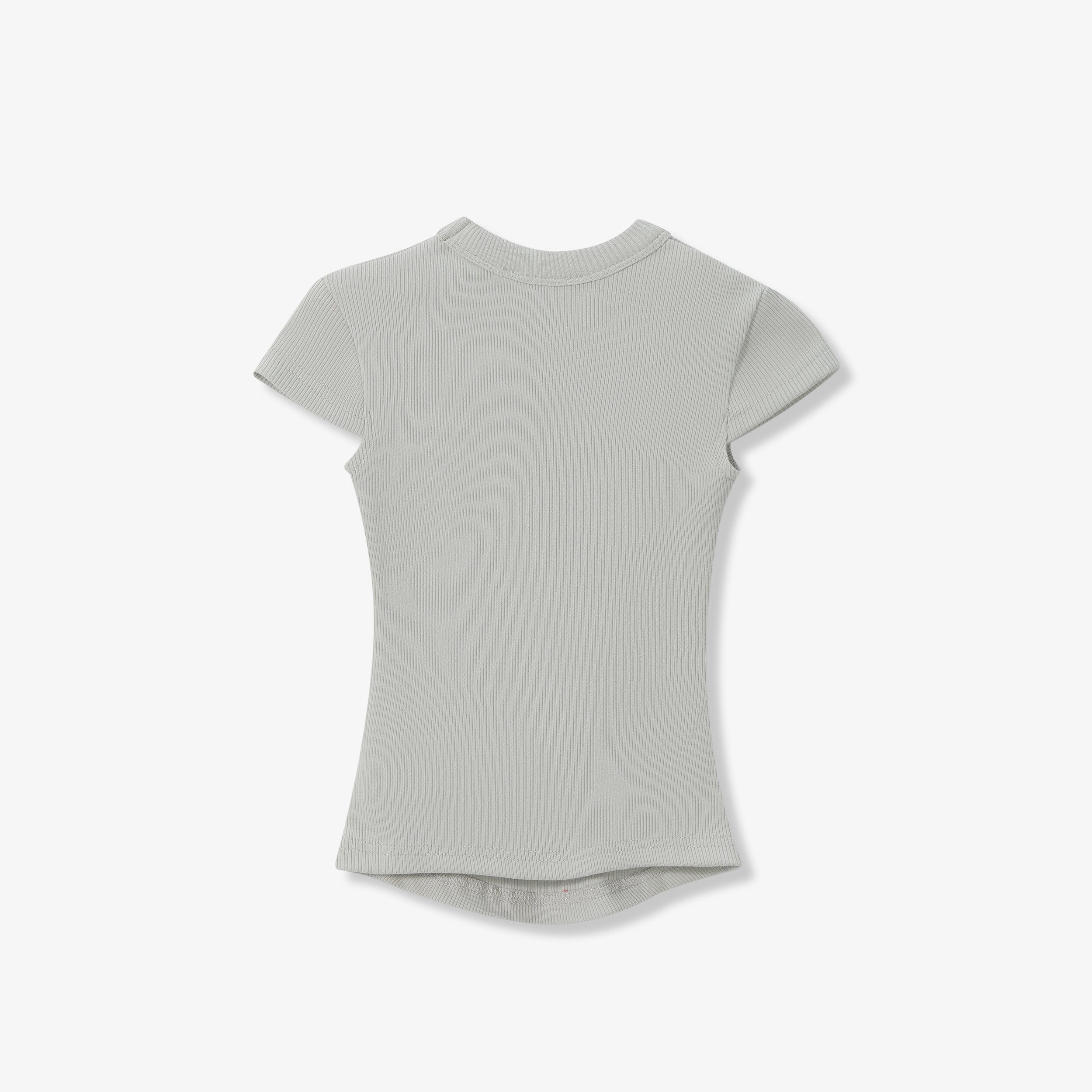 ESSENTIAL COTTON RIBBED TOP - SHORT SLEEVE