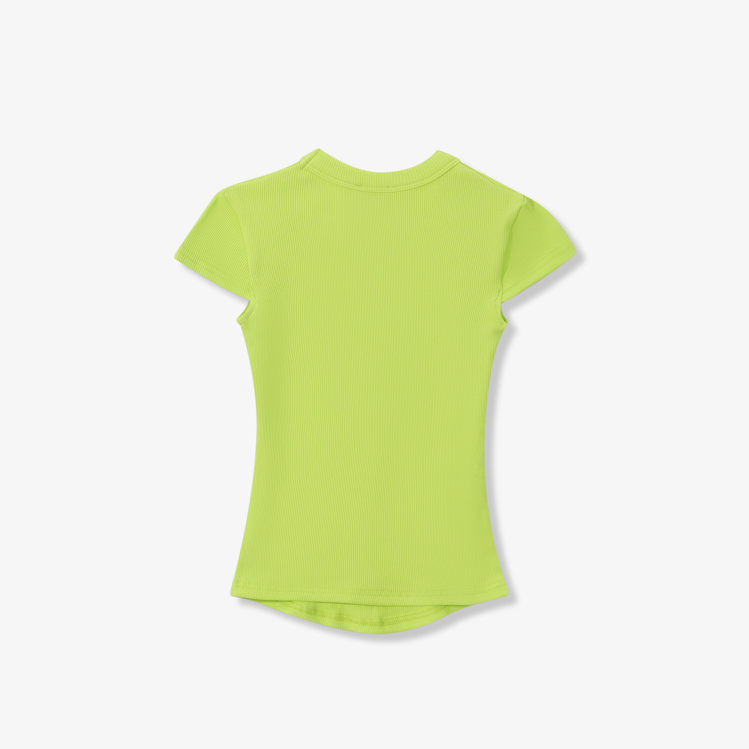 SPORTY COTTON RIBBED TOP - SHORT SLEEVE