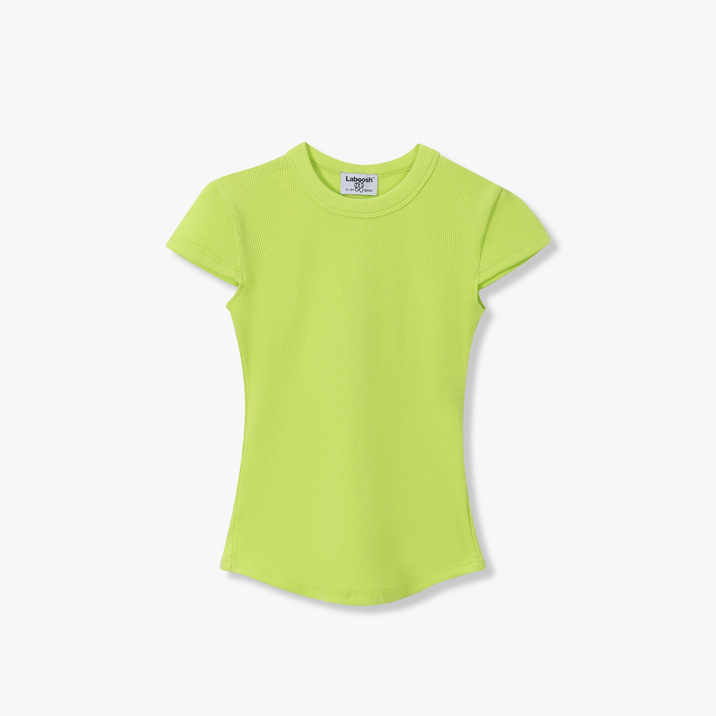 SPORTY COTTON RIBBED TOP - SHORT SLEEVE