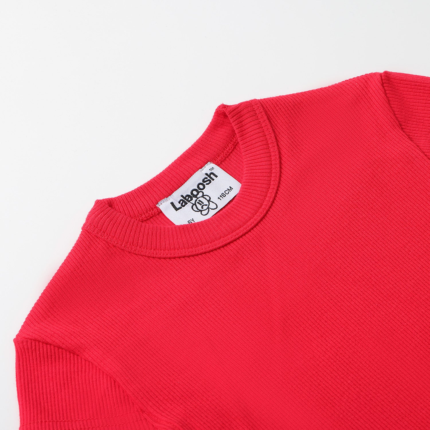 SPORTY COTTON RIBBED TOP - SHORT SLEEVE