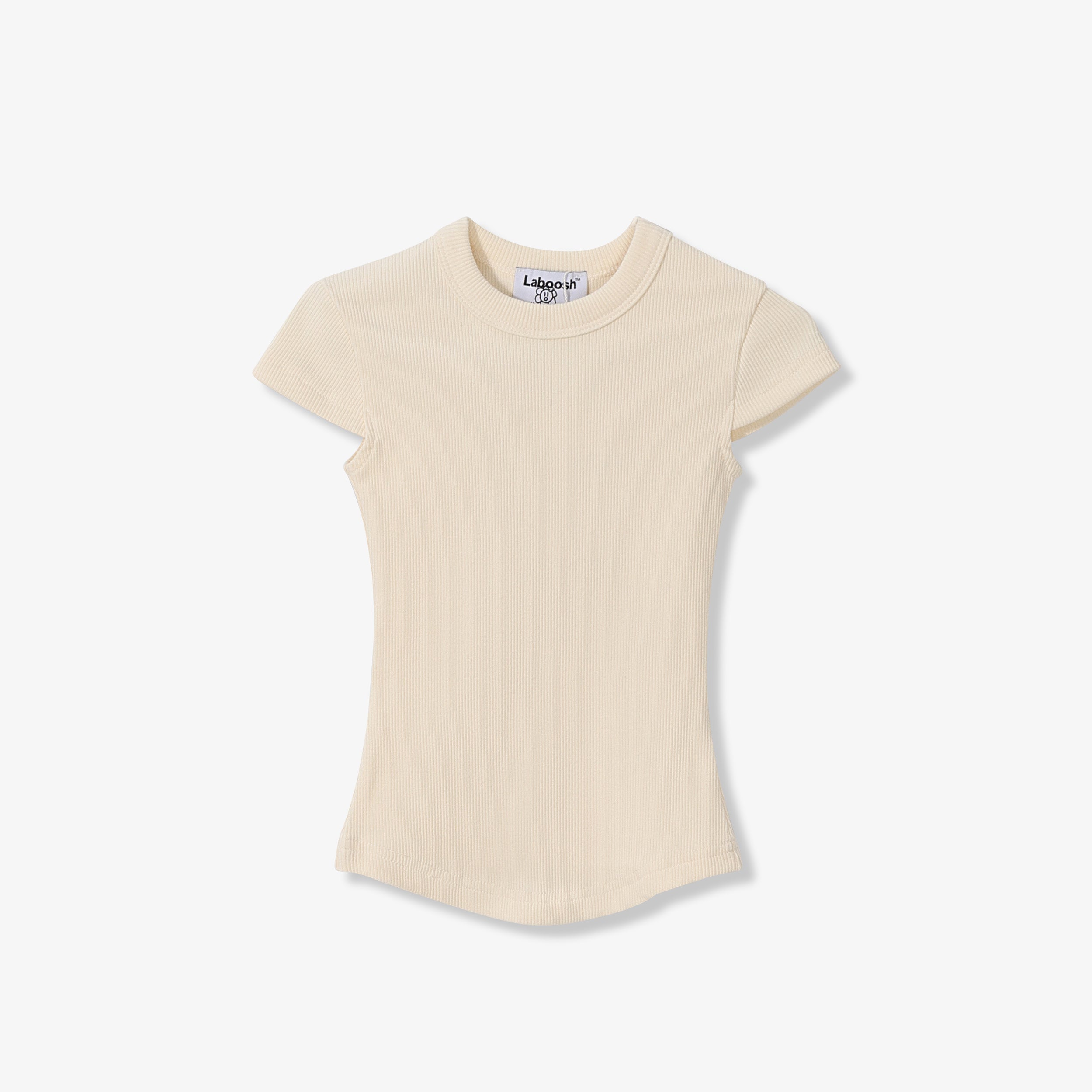 ESSENTIAL COTTON RIBBED TOP - SHORT SLEEVE