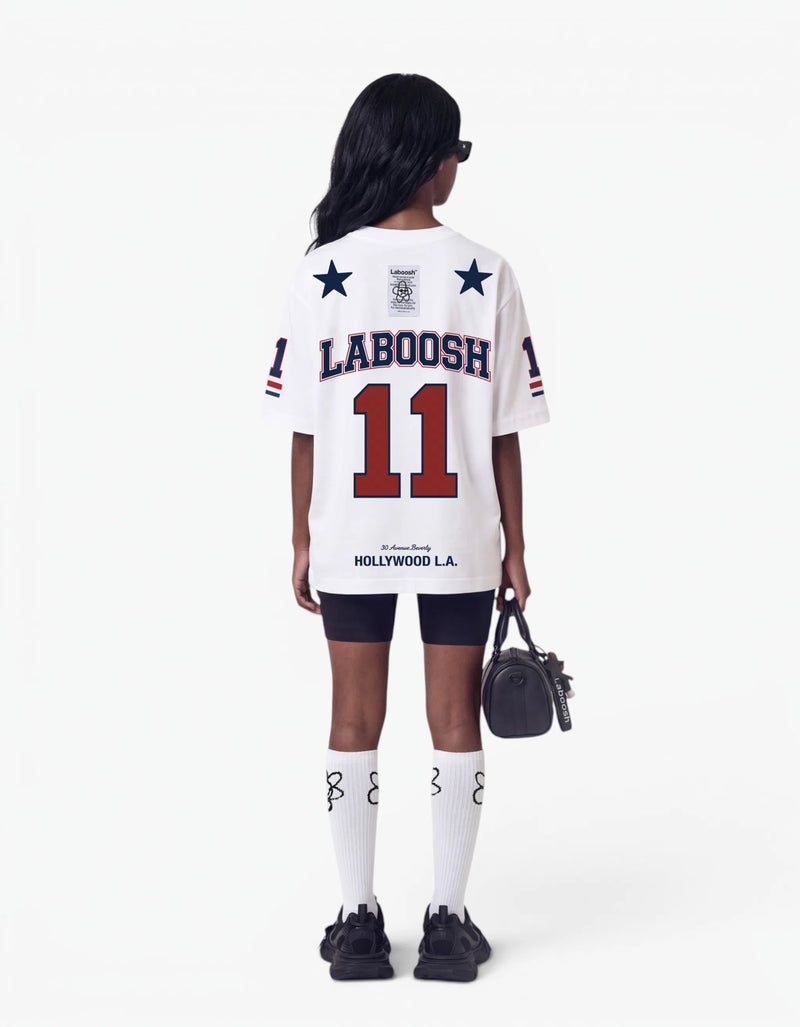 Varsity 11 Tee, White — alt view