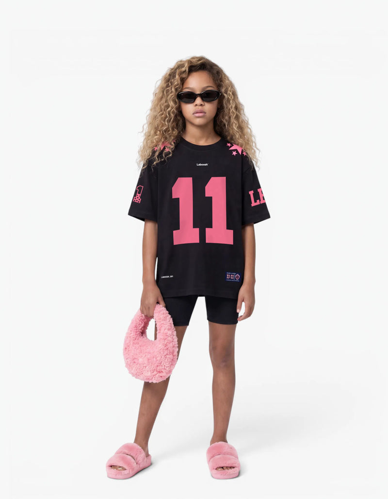 11:11 Pink Star Tee, Black — alt view