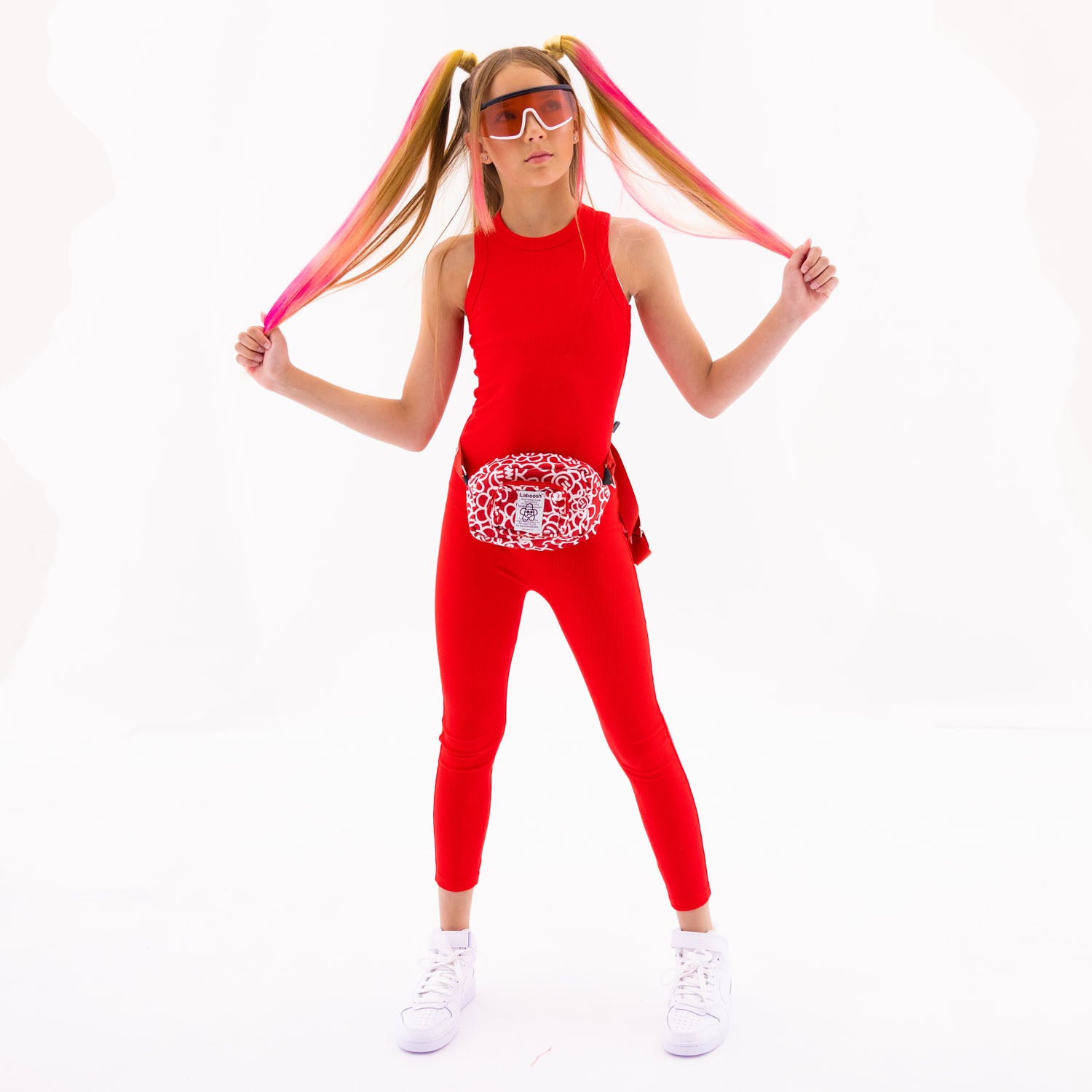 SPORTY COTTON RIBBED ONESIE LONG