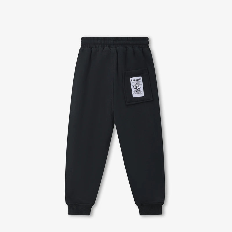 CLOUDSOFT® Cotton Joggers, Black — back view | Laboosh™ — alt view