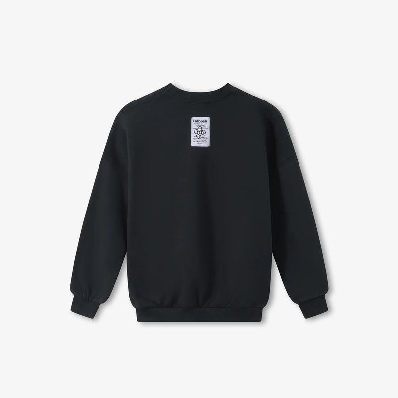 CLOUDSOFT® Cotton Sweatshirt, Black — back view | Laboosh™ — alt view