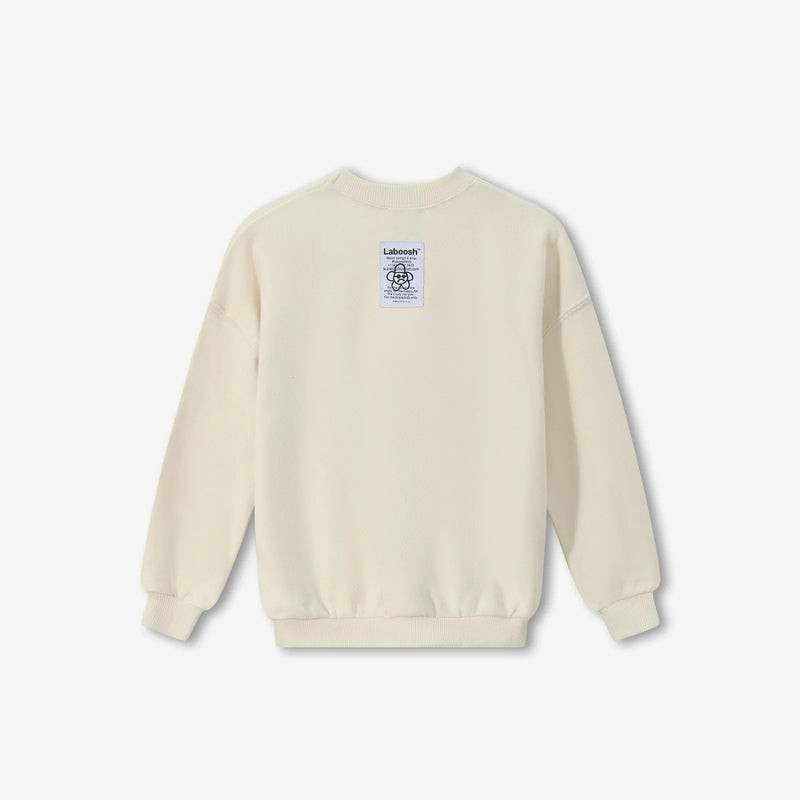 CLOUDSOFT® Cotton Sweatshirt, Cream — back view | Laboosh™ — alt view