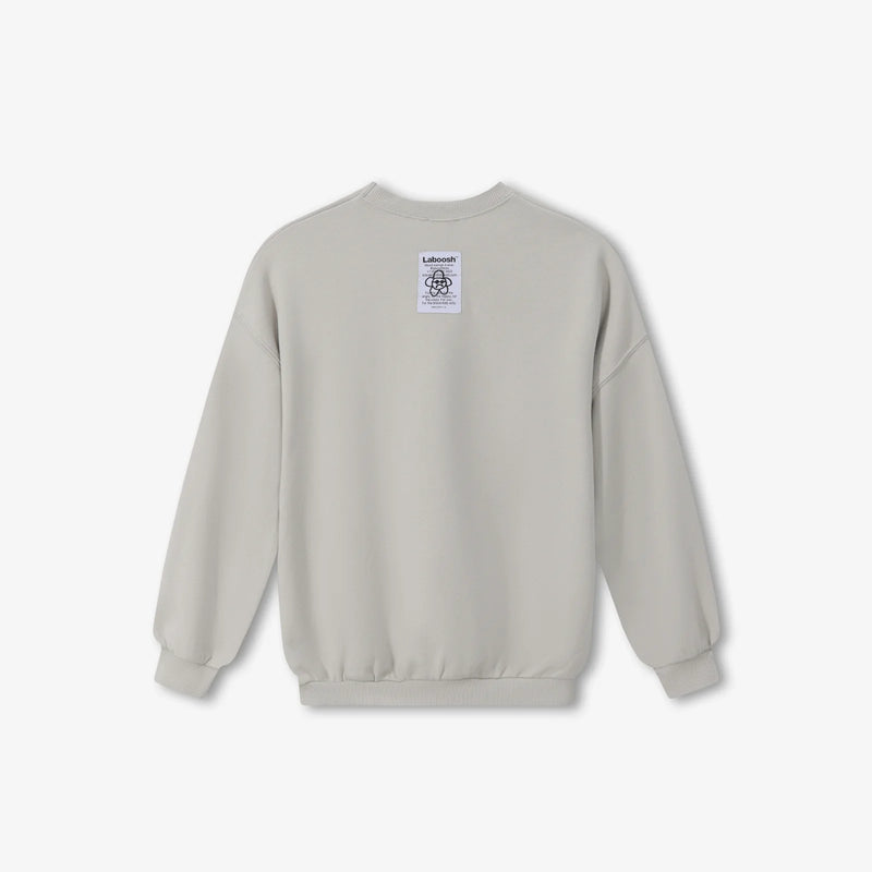 CLOUDSOFT® Cotton Sweatshirt, Grey — back view | Laboosh™ — alt view