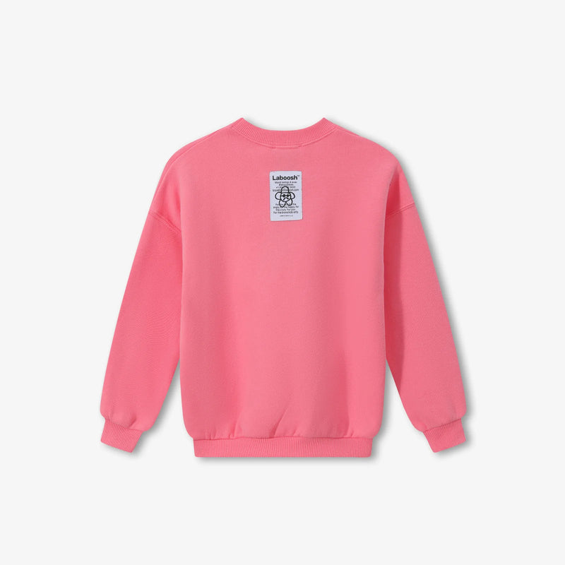CLOUDSOFT® Cotton Sweatshirt, Pink — back view | Laboosh™ — alt view