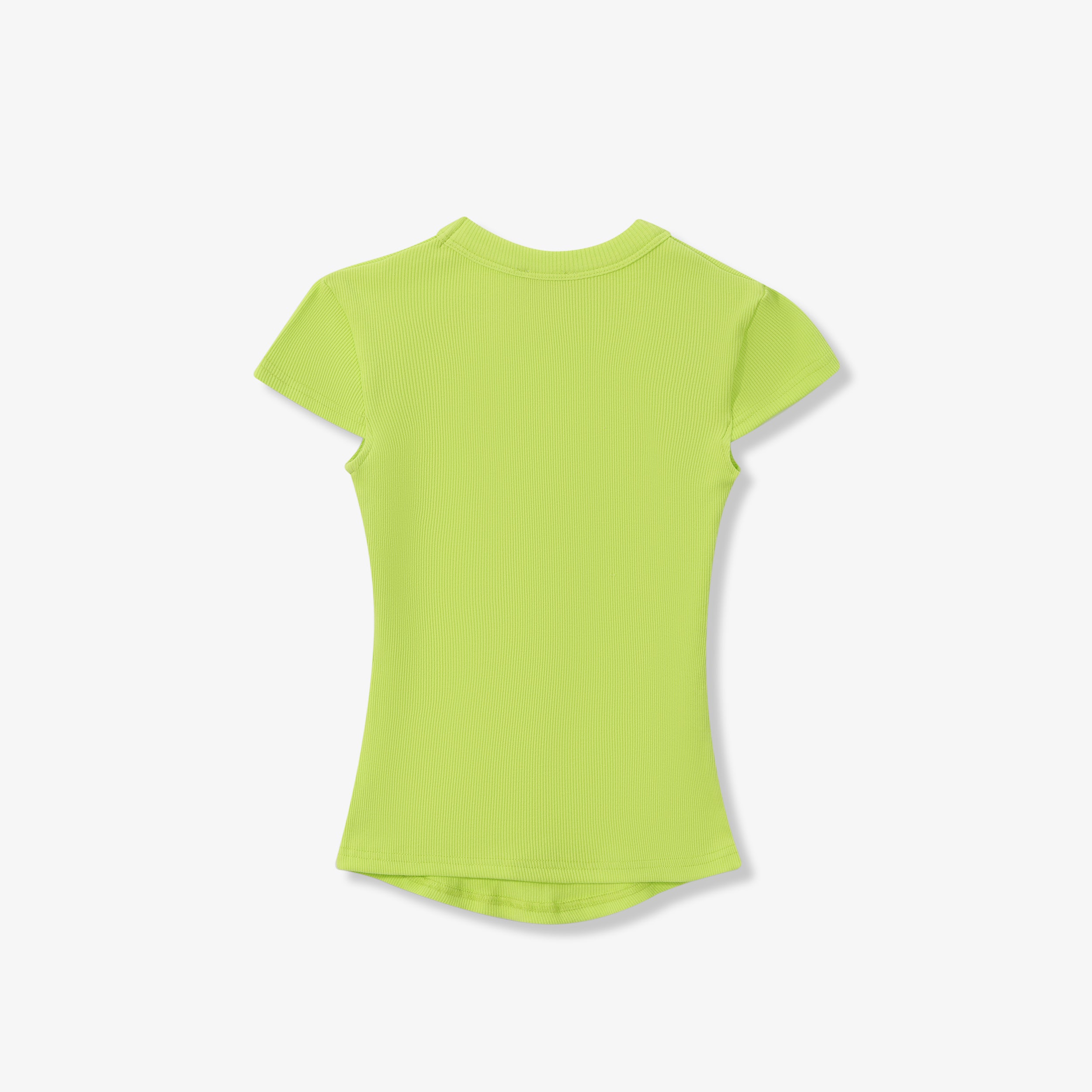 ESSENTIAL COTTON RIBBED TOP - SHORT SLEEVE