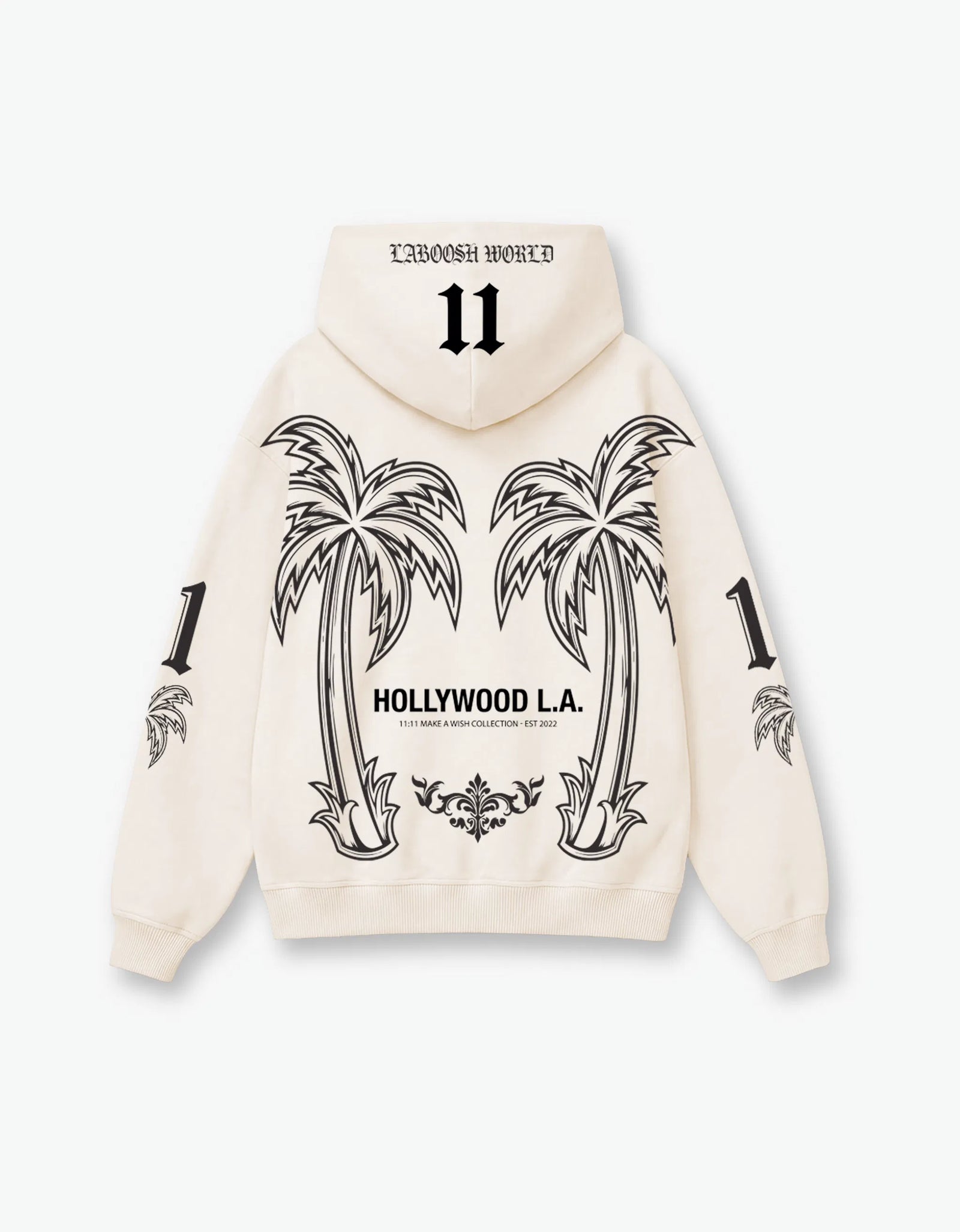 11:11 Twin Palm Hoodie, Coconut Milk