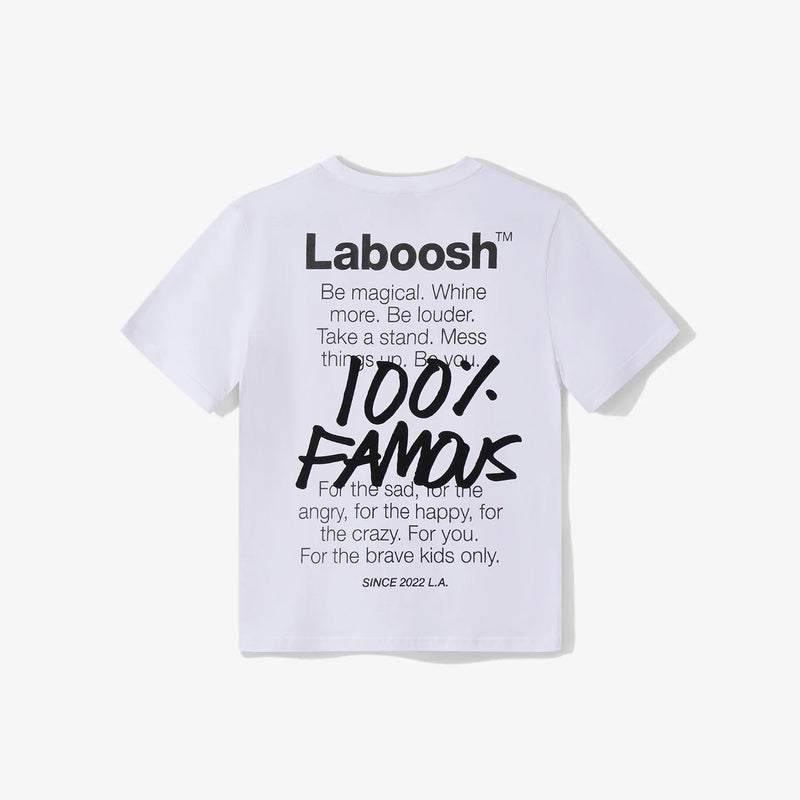 100% Famous Tee, White — alt view