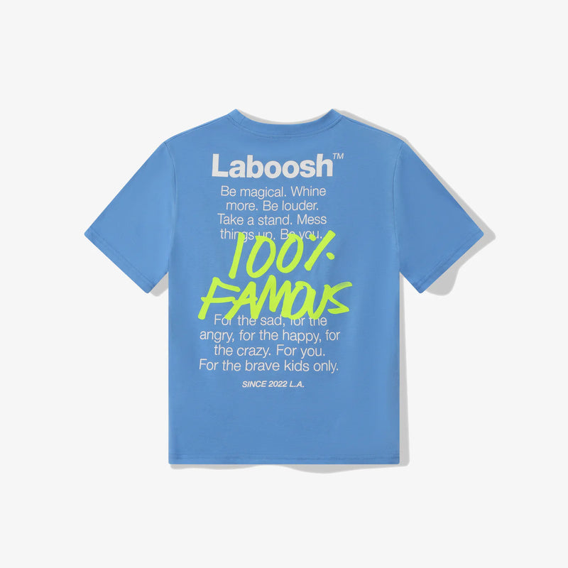 100% Famous Tee, Blue — alt view