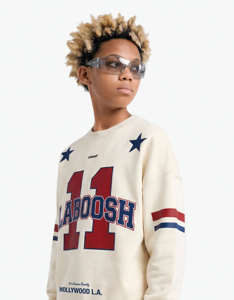 Varsity 11 Crew, Cream — alt view