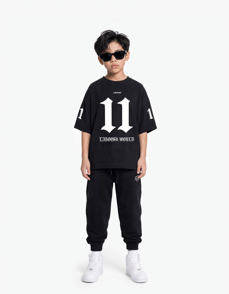 11:11 Laboosh World Tee, Black — alt view