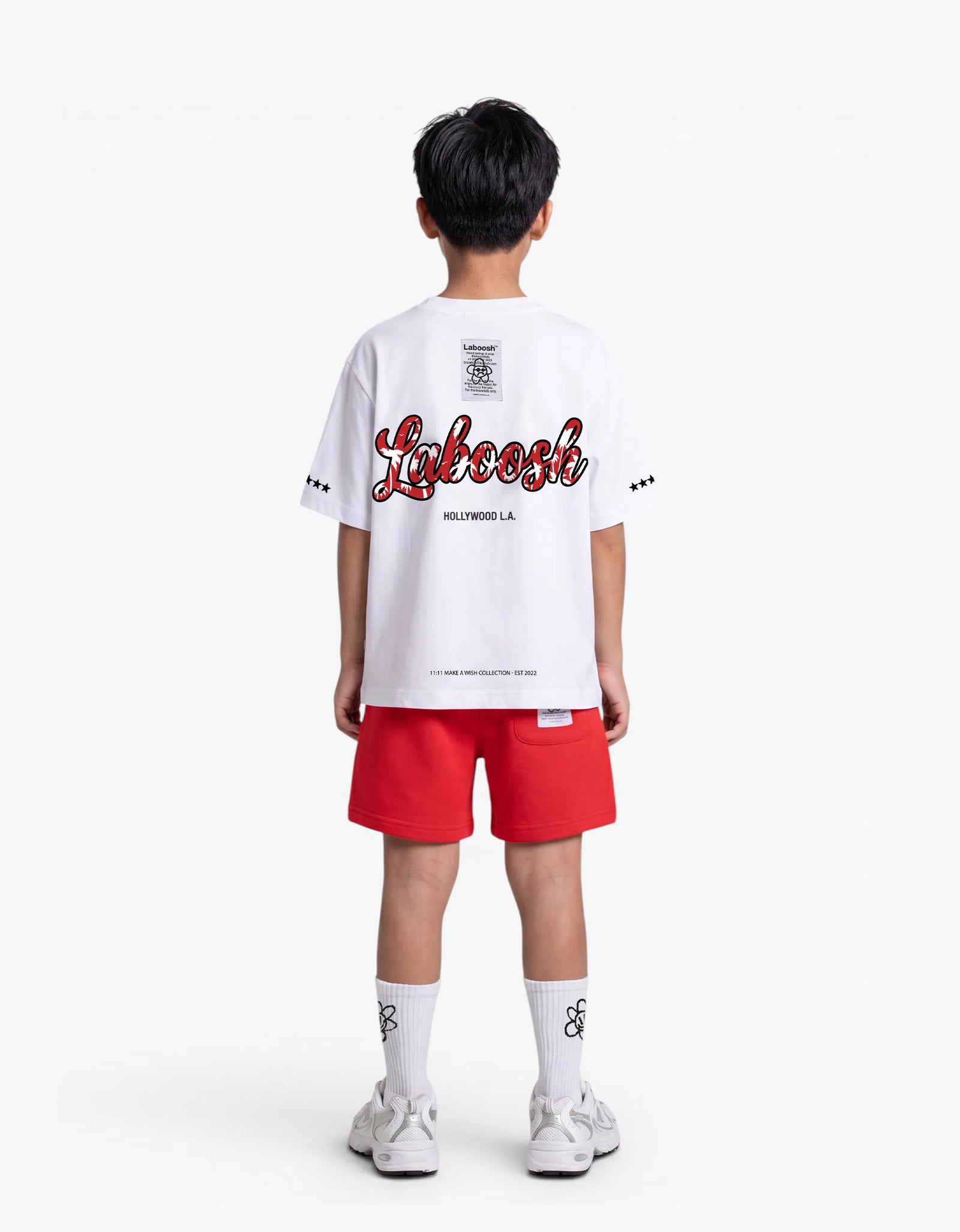 11:11 Red Palm Tee, White