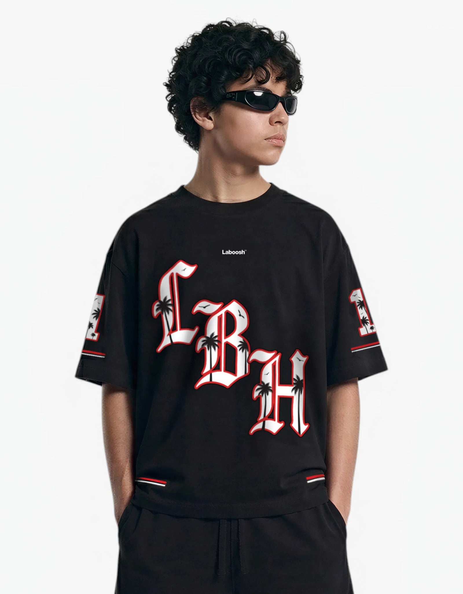11:11 LBH Palm Tee, Black