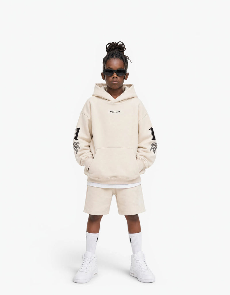 Signature Line Cotton Shorts,, Coconut Milk — alt view