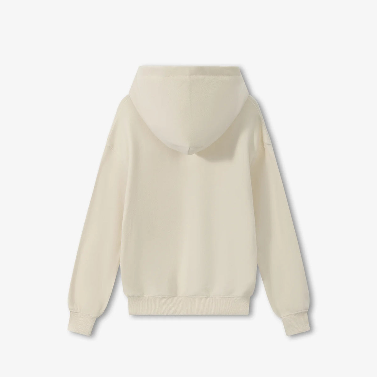 CLOUDSOFT® Cotton Hoodie, Cream — back view | Laboosh™