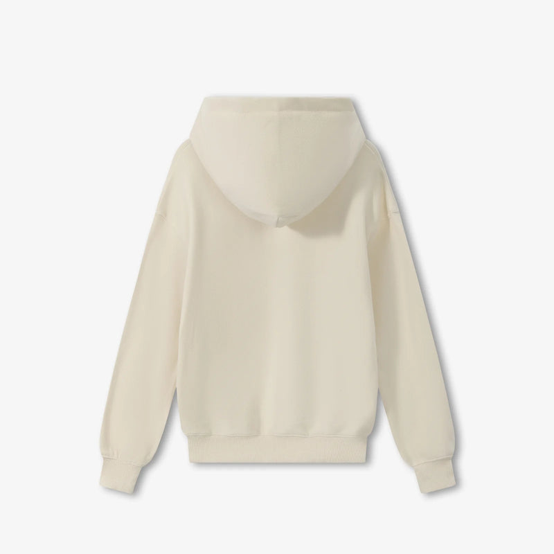 CLOUDSOFT® Cotton Hoodie, Cream — back view | Laboosh™ — alt view
