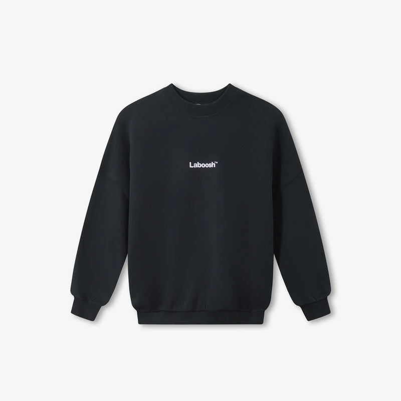 CLOUDSOFT® Cotton Sweatshirt, Black — front view | Laboosh™