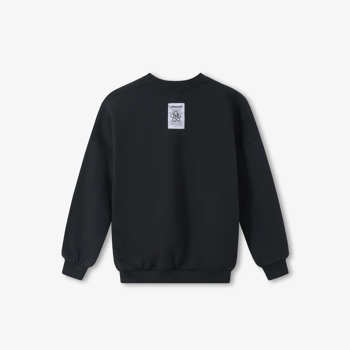 CLOUDSOFT® Cotton Sweatshirt, Black — back view | Laboosh™