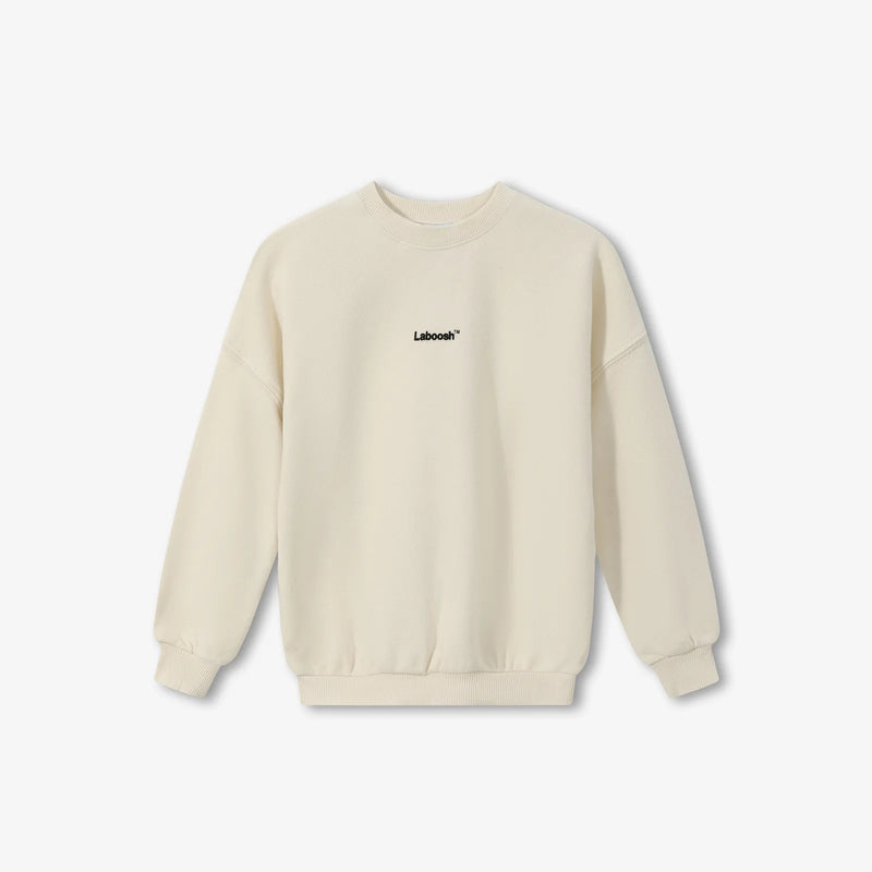 CLOUDSOFT® Cotton Sweatshirt, Cream — front view | Laboosh™
