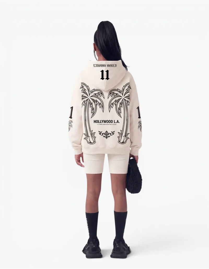 Oversized hoodie, back view — Laboosh™ branding on the chest, styled with matching 11:11 Make a Wish pieces, breathable cotton built for play. — alt view