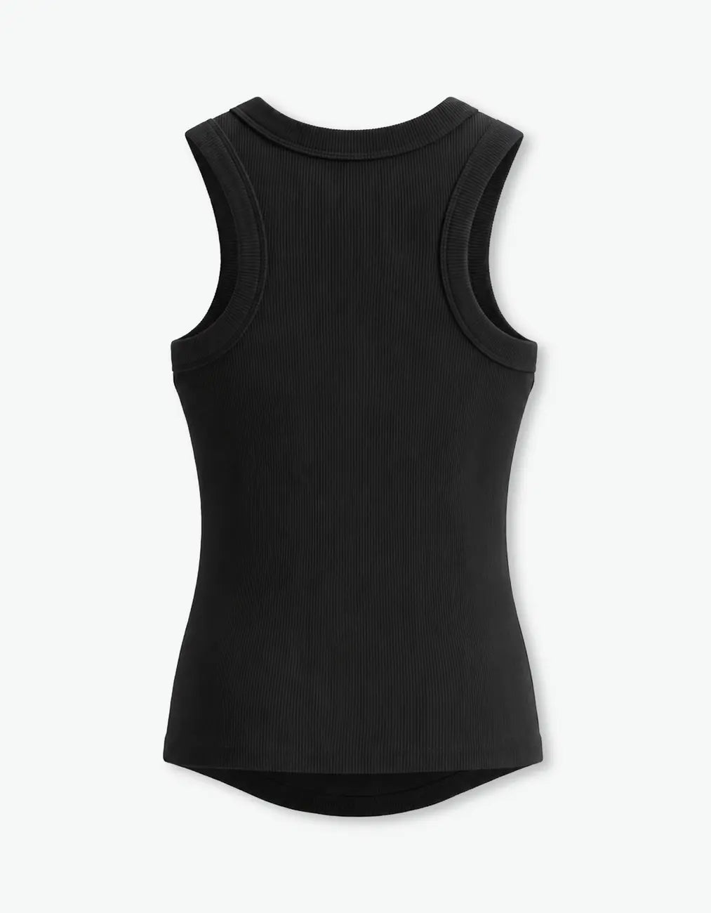 Black Ribbed Sleeveless Top