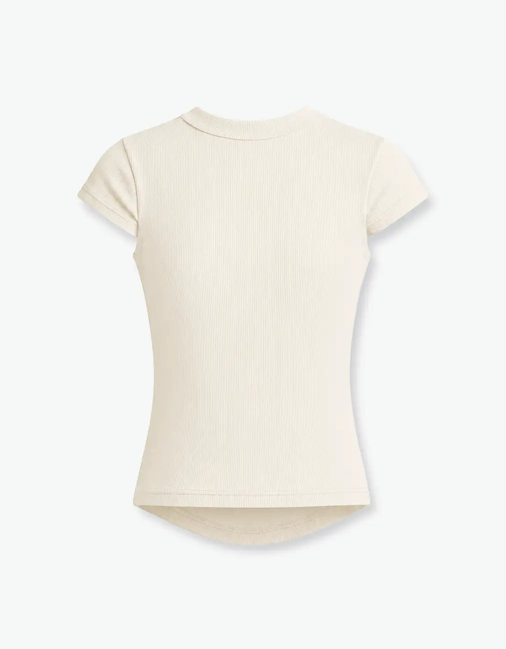 Cream long-sleeve top on a girl, back view, featuring Laboosh™ branding on the chest, paired with other MoodSwings essentials.