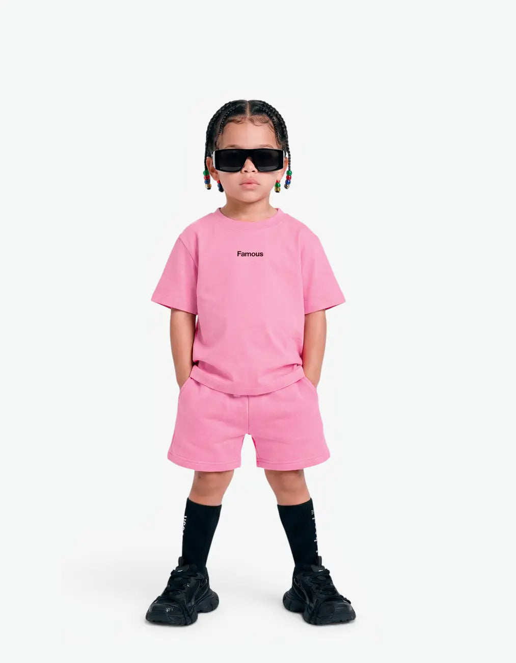 "FAMOUS" Tee, Pink