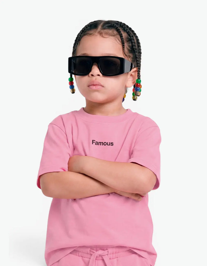"FAMOUS" Tee, Pink — alt view