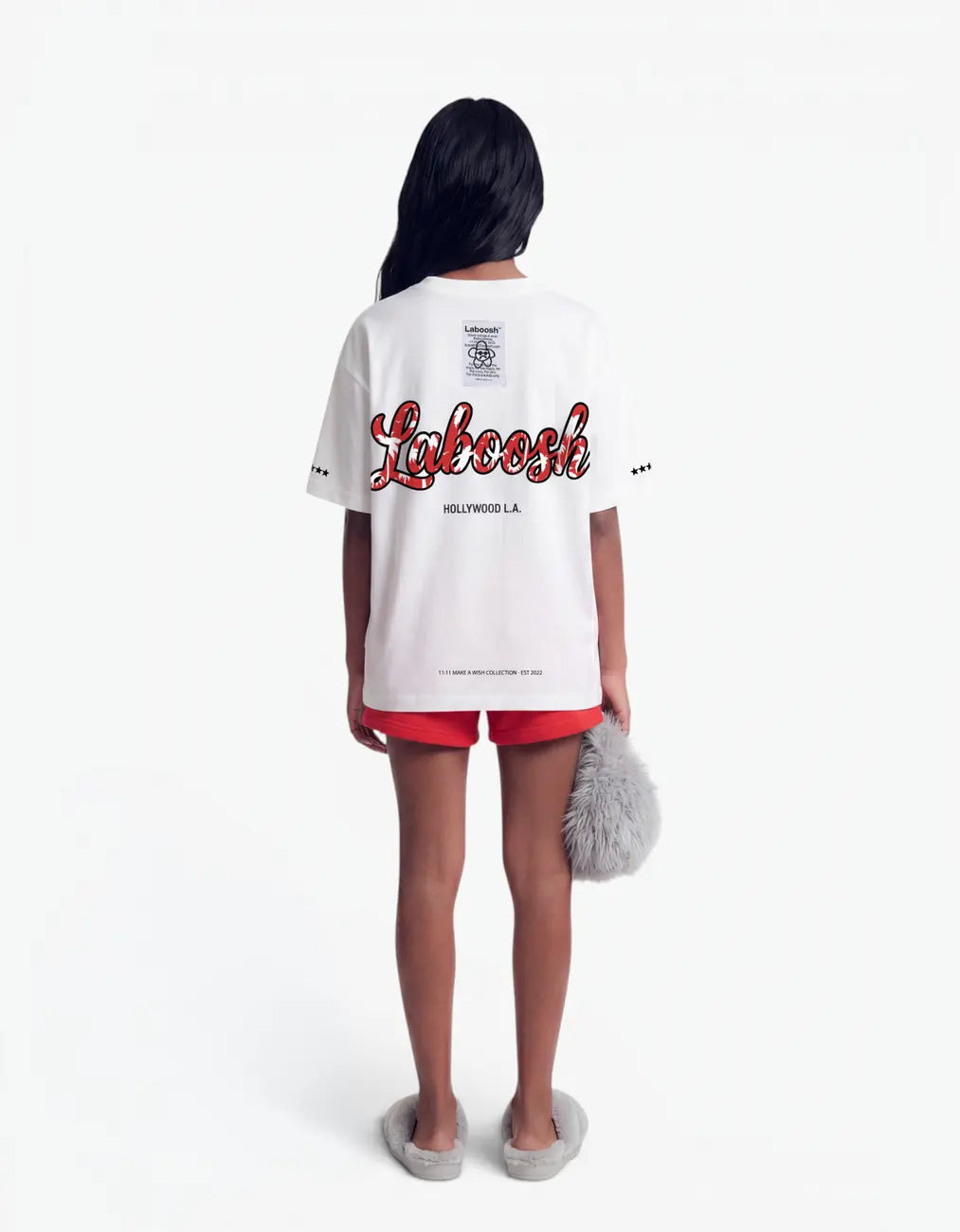 11:11 Red Palm Tee, White