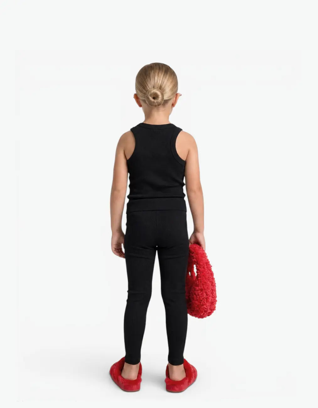 Black Ribbed Sleeveless Top