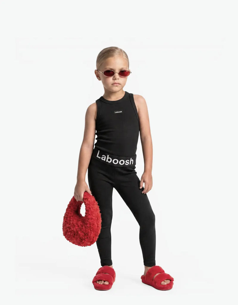 Black Ribbed Sleeveless Top