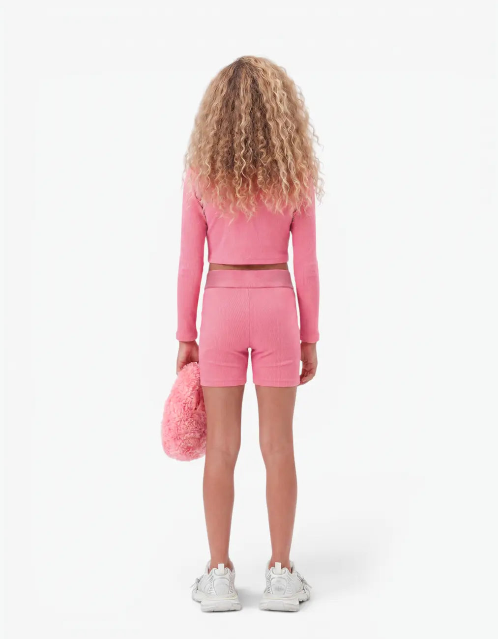 Ribbed Crop Top, Pink Lemonade
