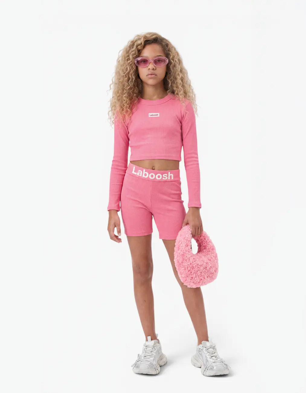 Ribbed Crop Top, Pink Lemonade